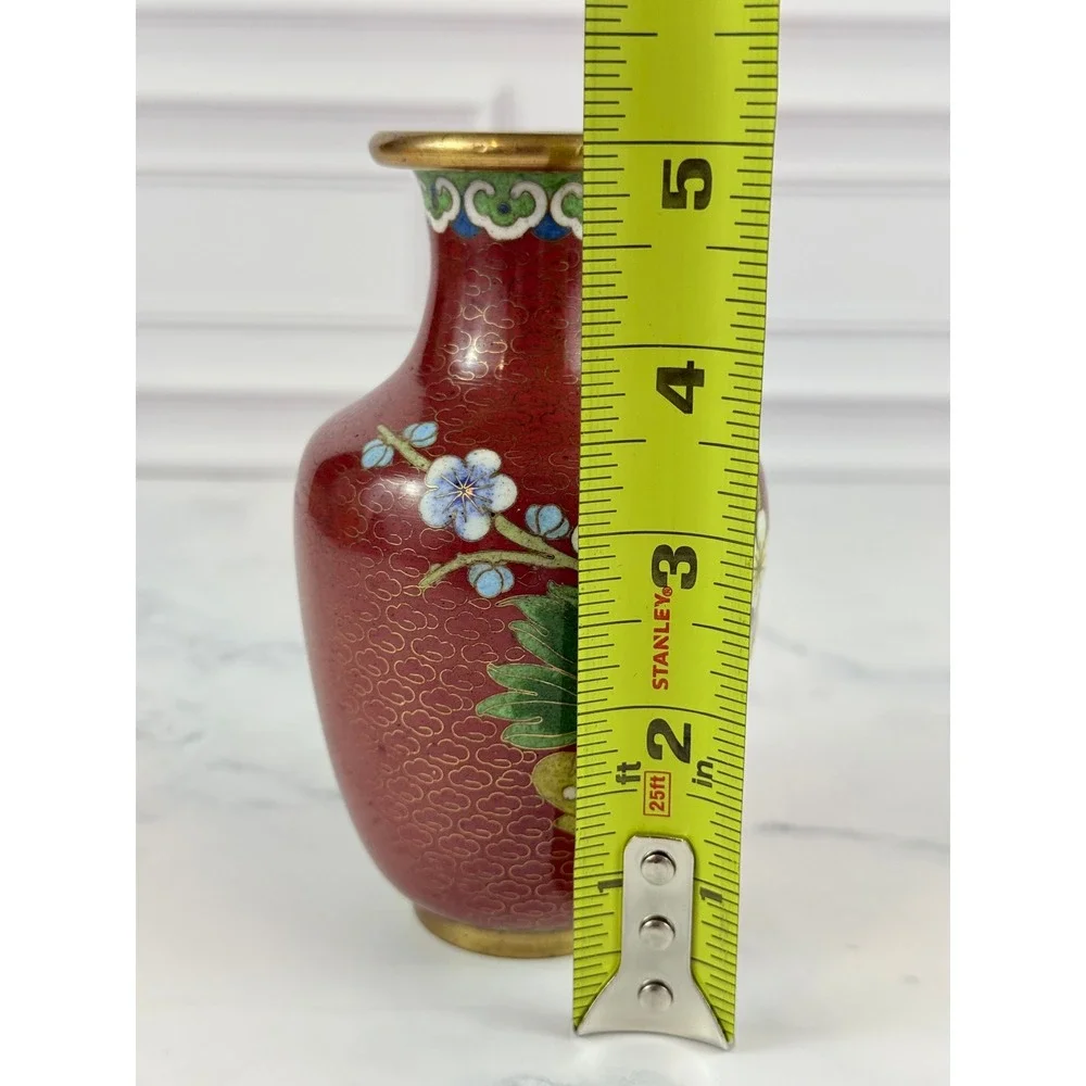 Vintage Brass Chinese Cloisonné 5